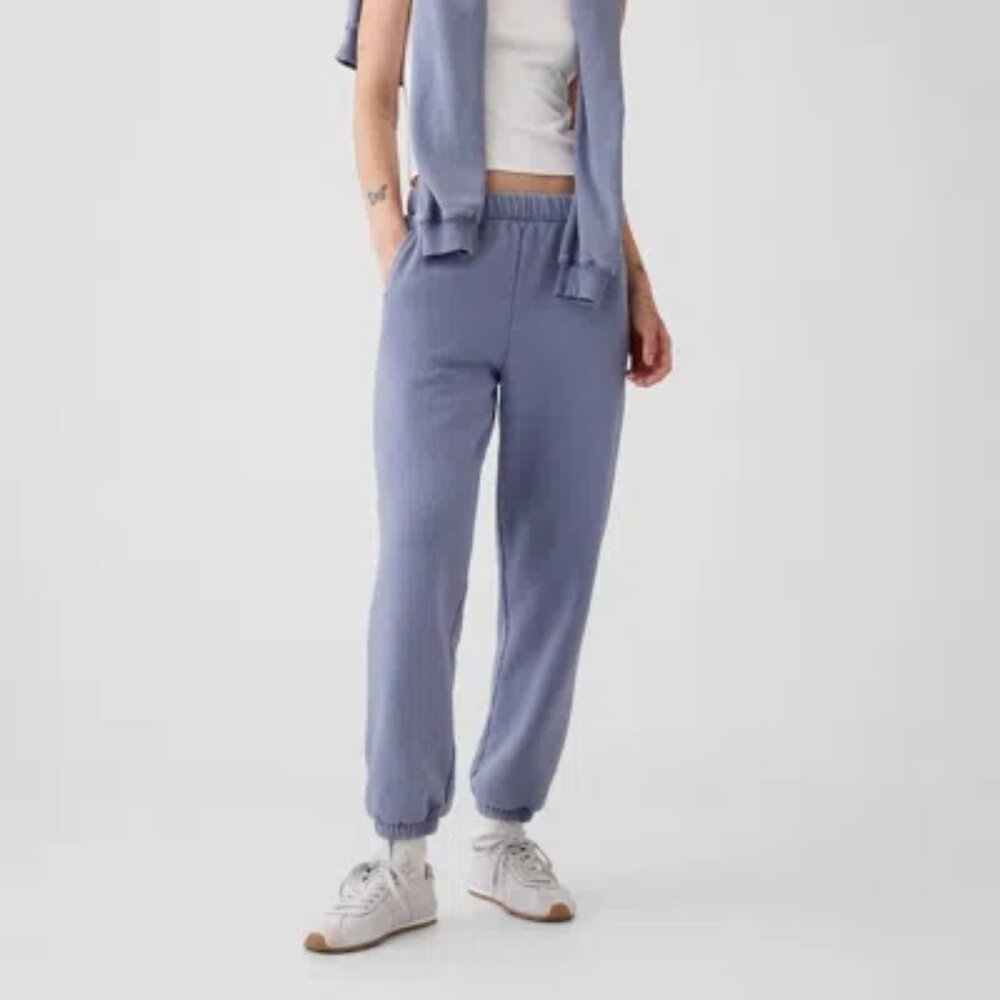 GAP Women's Blue High Rise Relaxed Fit Fleece Joggers/NWT/XXL